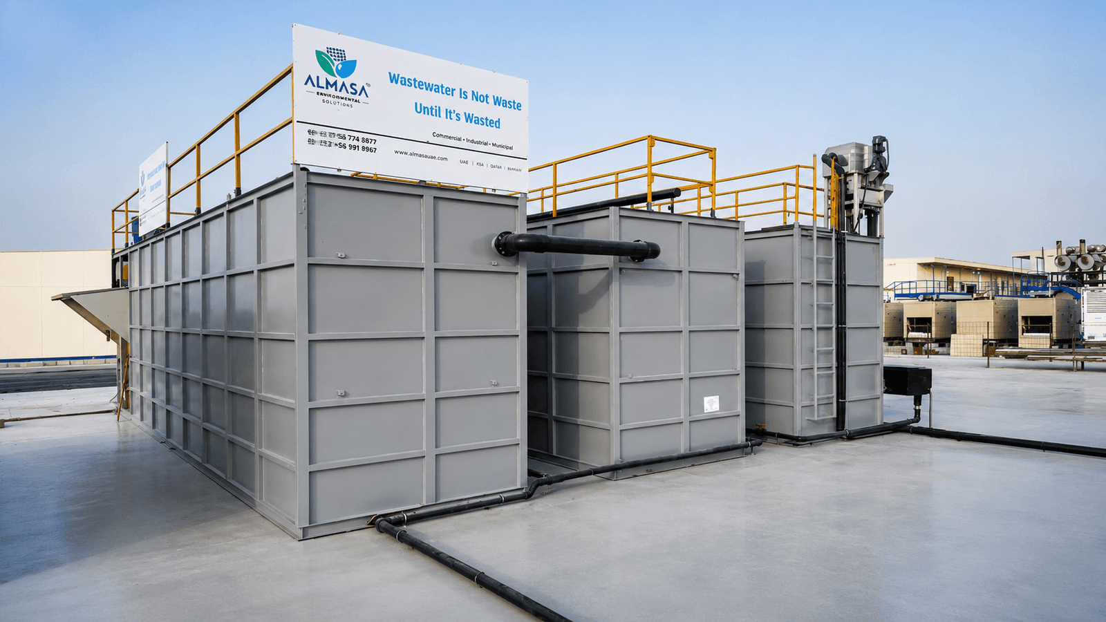 Advanced wastewater treatment system for labour accommodation