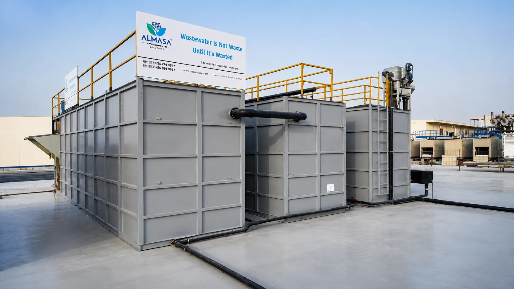 Advanced wastewater treatment system for labour accommodation